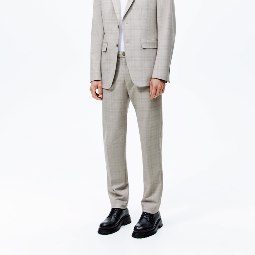 Zara Plaid Suit Pants